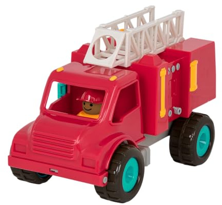 Battat Stor brandbil, lastbil, sandlåda med figurer 31 cm – sandleksak, barnleksak, fordon för flickor och pojkar från 18 månader (3 delar)