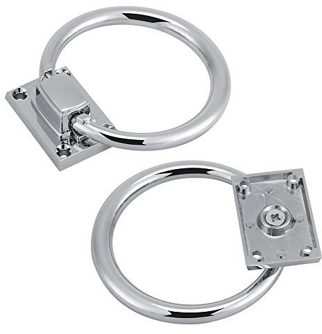 huhushop 111 x 56 x 38 mm Edelstahl Drop Pull Ring Kleiderschrank Schrank Pull Griff mit Schrauben Türklopfer Regler zieht Griff Schrank Griff (2 Pcs)