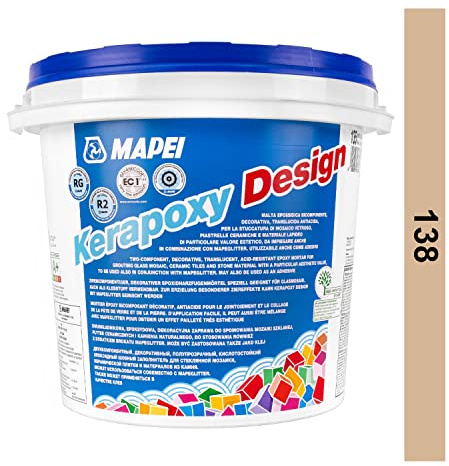 Kerapoxy Design - Lechada (3 kg, 138 unidades), color almendra