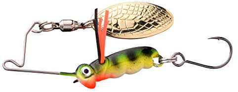 Micro Spinnerbait Larva 4cm 7g UV Perch mit Einzelhaken von Spro