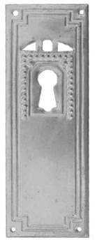Antikhof Möbelbeschlag Jugendstil Messing geprägt,Größe:3,5 x9,5cm,Bestellnummer: JML 43, Silbergrau