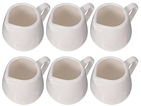 HEMOTON 6Pcs Mini Latte Brocca della Cucina della Cucina della Cucina della Cucina La Crema per La Ceramica della Brocche della Salsa con La Maniglia