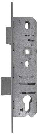 Serrure à larder A01 | pour la porte de la chambre | DIN droite et gauche pour porte à cylindre profilé et à cadre tubulaire, avec contre-plaque, en acier galvanisé | axe 25 mm