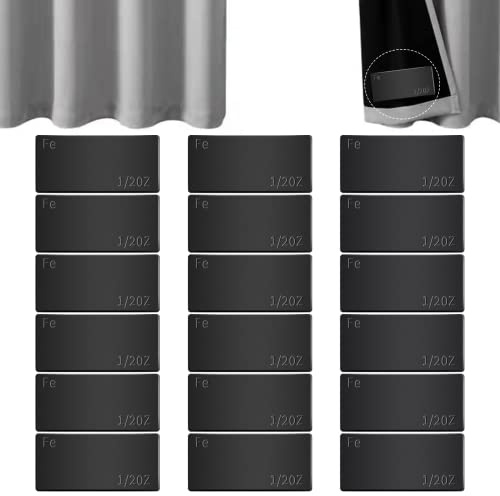 YINARONG 18 Pieces Adhesive Curtain Weights Black Window Curtain Pendant Iron Wights Tablecloth Weights with Metal for Home Curtains Tablecloth Flags