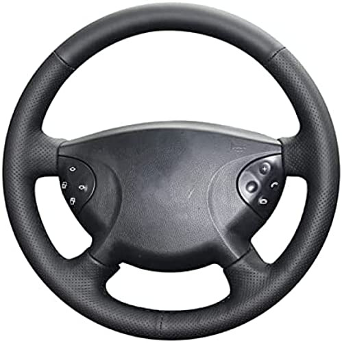 Auto-Lenkradbezug aus schwarzem Leder, für Mercedes Benz E-Klasse W211 G-Klasse W463 2002-2007