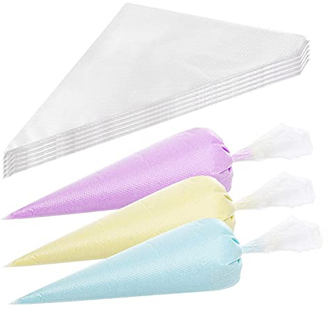 LATRAT 100 mangas pasteleras desechables, medianas para decorar pasteles, pasteles, galletas, hornear en casa