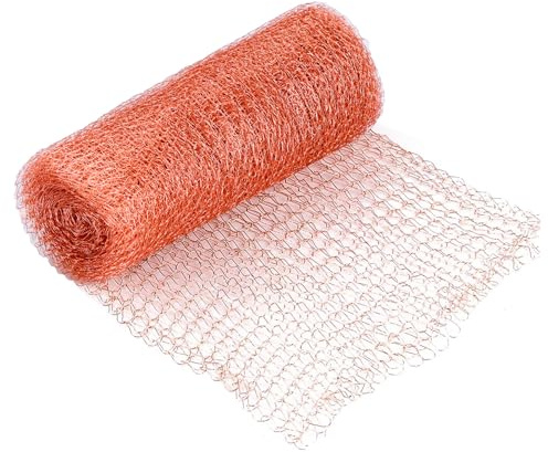 XIZAO Rodent Proofing Wire Mesh, 3m/10 Feet Pure Copper Mesh Pest Insect Control Copper Fine Wire Mesh Roll for Mouse Rat Snail Slug