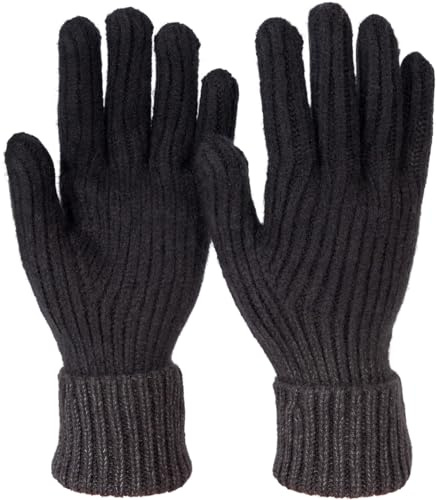 styleBREAKER Damen Strickhandschuhe Ombré Poly | Elastische Passform für 16-21 cm Handumfang (Einheitsgröße 6-8 EU), weiches wärmendes Gewebe, zweifarbiger Verlauf.