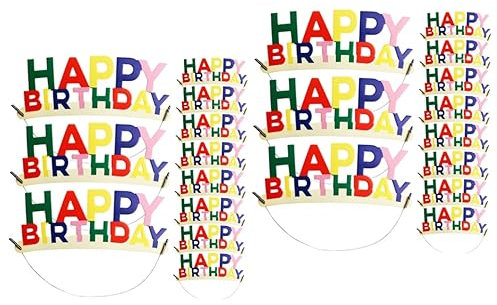 TOYANDONA 40 Stk Geburtstagshut Kleine Partyhüte Geburtstagskrone Geburtstag Im Klassenzimmer Geburtstagspartyhüte Für Erwachsene Alles Zum Geburtstag Krone Kind Stift Kuchen Papier