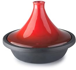 IBILI - Tajine H-Class 27 cm - Gjutjärnskropp och keramiskt lock, lämplig för induktion