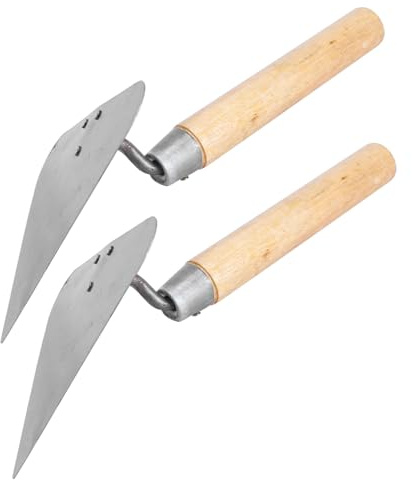 UPKOCH 2pcs Triangle Concrete Trowel Finish Trowel Plastering Tool Concrete Leveling Tool Stainless Steel Wood Handle