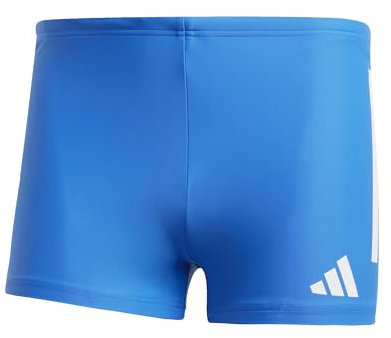 adidas Uomo 3 Stripes Swim Boxers, Bright Royal/White, M