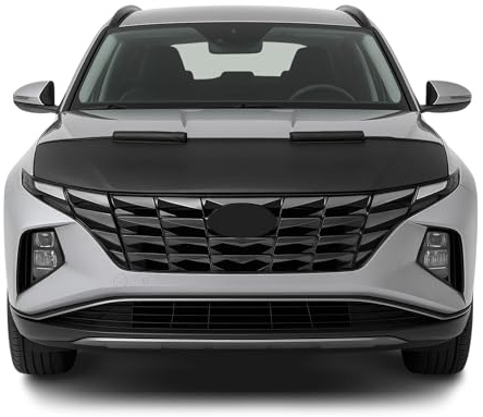 OMAC Haubenbra Halb für Hyundai Tucson 2022-2026 FL Vinyl Schwarz | Steinschlagschutz, fahrzeugspezifisches Design, Car Bonnet Bra