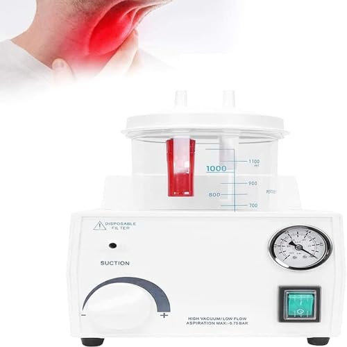 Homecare Tabletop Mucus Secretion Machine | Portable Suction Unit Machine, Oral Phlegm Sucker, 11L/min Medical Aspirator, Saliva Suction Machine Device