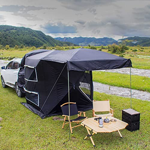 CRBUDY 1,8x1,8x2,1cm Autozelt Automatisch Frei Aufbau Schnell Öffnen, SUV Zelt UV Schutz Beschichtung Wasserdicht, Heckklappenzelt Stabil Winddicht Abnehmbares Kofferraumzelt für Camping,