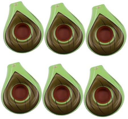 KOMBIUDA 6er Satz Aufblasbare Getränkehalter Schwimmende Untersetzer Wasserspielzeug PVC Material Robust Und Langlebig