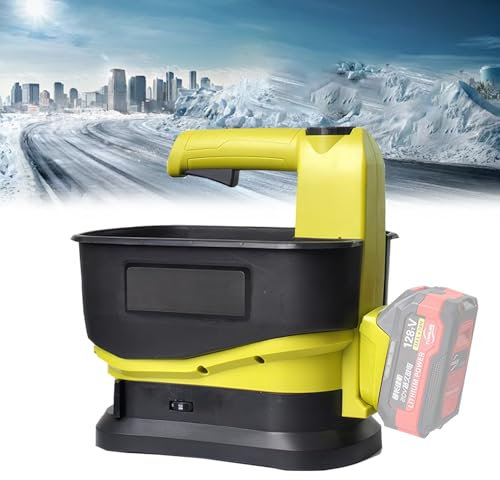 ELIKBH Spandiconcime a Batteria, Spandiconcime Elettrico Portatile, 5,5 Litri, Spandiconcime Portatile per Semi e fertilizzanti, Regolazione della velocità a 6 velocità