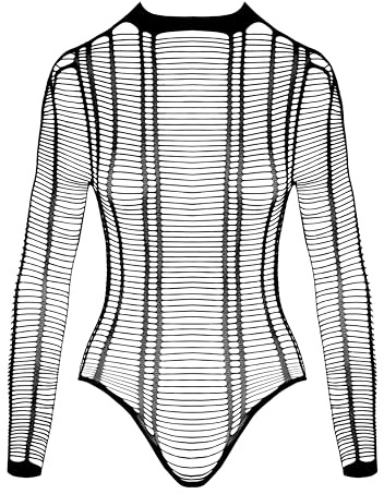 Fantasy by Cottelli Damen Crotchless Ouvert-Body Schwarz S-L