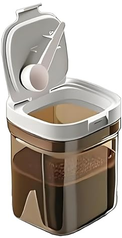Cleesmil Coffee Storage Container with Magnetic Scoop, Airtight Coffee Canister, Kitchen Food Storage Container for Grounds Coffee, Beans, Tea, Sugar, Flour, Cereal, 1300ml