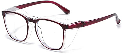 LLGHT Schutzbrille, Anti-Blaulicht-Arbeitsbrille, Anti-Pollen-Brille mit Seitenschutz, Fahrradschutzbrille mit klaren Gläsern, Anti-Staub-UV, beständig gegen Biegebügel