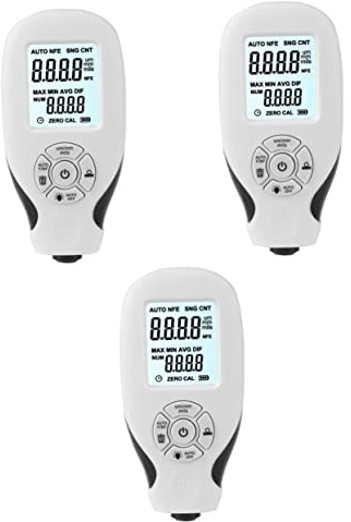 Alipis 3 Pezzi Misuratore Spessore Vernice Digitale per Auto Spessimetro LCD Portatile per Misurazione Non Distruttiva Strumento Precisione per Rivestimenti Metallici e Trattamenti