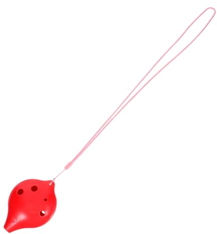 VICASKY Ocarina C Flöte aus Resin mit Farbigem Halsband Präzise Gestimmt Geeignet für Anfänger Schüler als Chinesisches Blasinstrument