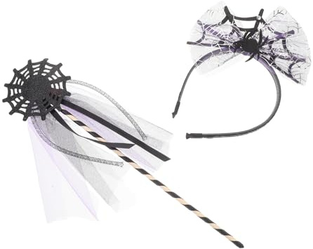 Holibanna Zauberstab Halloween mit Haarreif für Mädchen Feenstab-kopfschmuck und Requisiten für Cosplay und Mottopartys