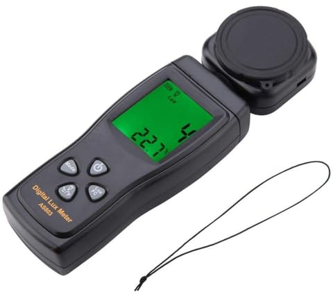 Digitaler Belichtungsmesser Belichtungsmesser Lux/Fc Photometer Fotografie Digital Lux Integriertes Illuminometer Umwelttester 1-200.000 für Garten, Zimmerpflanzen, Fotografie