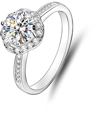 Epinki Gelbgold 18 Karat Au750 Eheringe Echt Gold Schmuck, Klassiker Freundschaftsringe mit Moissanit, Pärchen Ringe PT950 Platin, Gr.47-65