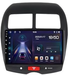 Car Lettore Multimediale Car Stereo per Mitsubishi ASX 1 2010-2016 Radio Bluetooth/Wifi Stereo, Controllo Del Volante, Fm Controller Volante Bluetooth, 4 Nucleo 1G+16G