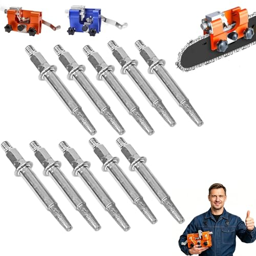 Klampero Kettenschärfer,Profisaw-Das Original-Universal Kettenschärfer,Effiziente Profi Saw Kettenschärfgerät mit Winkelführung&Robustem Edelstahl,Sägekettenschärfgerät für Jede Kettensäge (D,Blau)