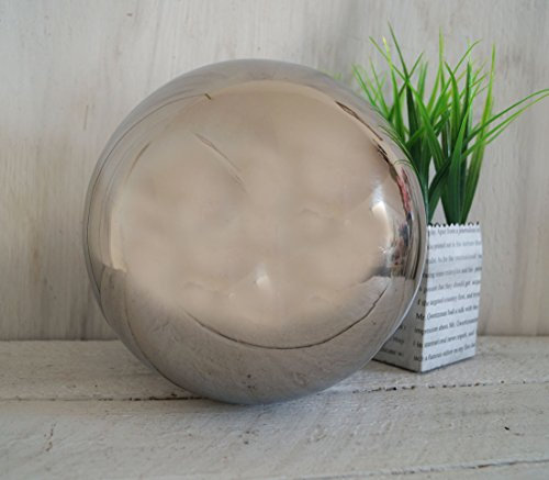 Nostalgic Garden Dekokugel Gartenkugel Schwimmkugel Ø 18cm Silber rostfrei Edelstahl Deko (1)