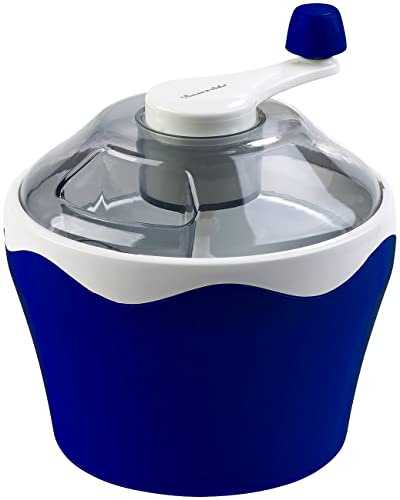 Rosenstein & Söhne Eismaschine ohne Strom: Manueller Speiseeis-Bereiter mit Handkurbel, 500-ml-Kühlbehälter (Eisbereiter, Eismaschine manuell, Kühl)