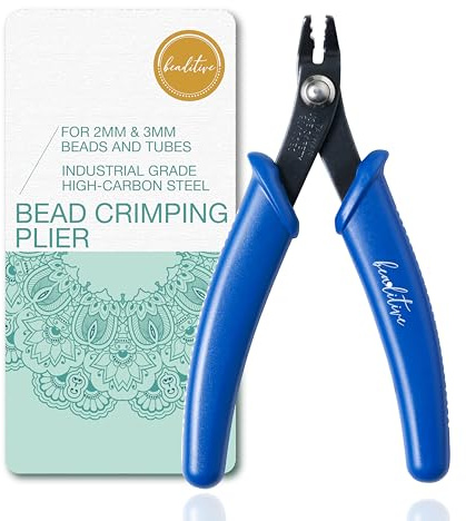 Beaditive Bead Crimping Plier for 2mm & 3mm Beads and Tubes | 5-Inch (Blue)