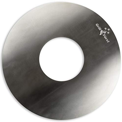 Grillfürst Universal Feuerplatte aus Edelstahl ø 57cm - Grillring - Grillplatte - Plancha - ideal für 57cm Kugelgrills, Feuerschale, Feuertonne