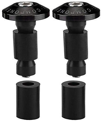 KIMISS Universal 1Pair Lenkerenden Lenkergewichte Vibrationsdämpfer, Schiebekappen für die meisten Motorräder mit 22 mm (7/8 Zoll) Durchmesser Lenkern.(Schwarz)