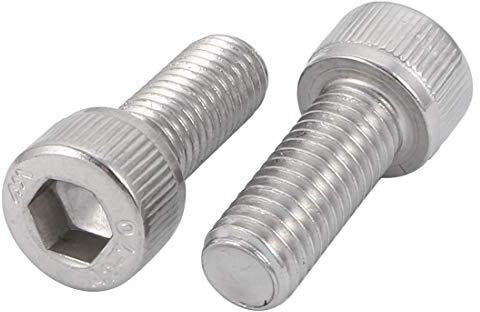 NA M10 x 25 mm 304 Edelstahl Linksgewinde Hex Socket Kopf Schraube 2 Stück