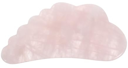 Rosa Kristall Gua Sha Stein - GesichtsmassagegeräT FüR Entspannung Und Hautpflege, Ideal FüR Gesicht, Augen Und Schultern, Glatte Textur FüR Sichere Massage, 10.3 X 4.5 X 0.5 Cm