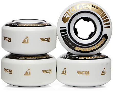Ricta Wheels Speedrings Slim 99a Skateboard-Räder, weiß, 52 mm