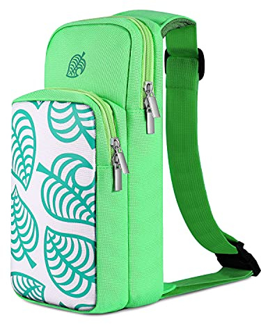 TNP Switch-Tasche, Reisetasche kompatibel mit Nintendo Switch & Switch Lite – Schultertasche/Reiseetui, niedliche, tragbare Tragetasche für Animal Crossing, Spielezubehör, Konsole &