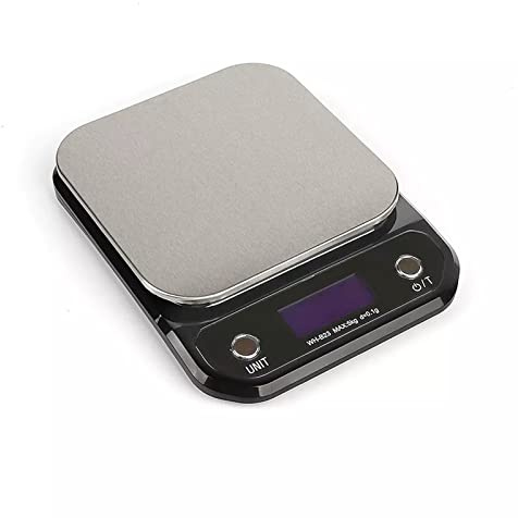 EUROXANTY Bilancia elettronica da cucina | Acciaio inossidabile | Capacità fino a 10 kg | Precisione di 1 g | Bilancia digitale | Varie unità di misura | Modello 2