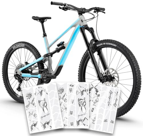 unleazhed Bike Protection BP01 GLÄNZEND | Rahmenschutzfolie für Fahrräder| Made in Germany| E-Mountainbikes | 33 -teiliges komplett Rahmenschutz-Set
