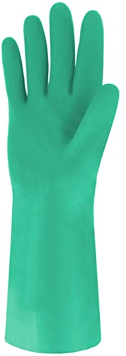 Guantes nitrilo verde flocado 30 cm SINGER T.9 - NIT153809
