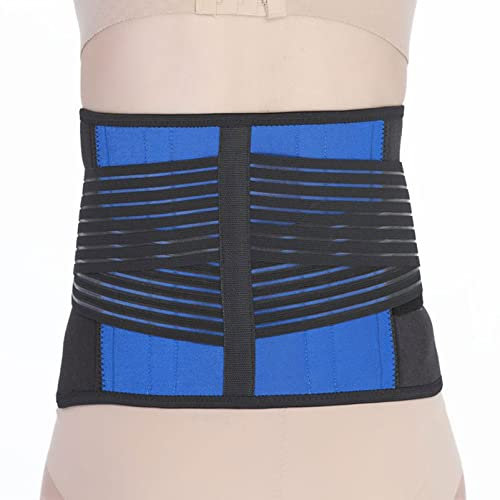 Rückenbandage für Männer und Frauen, atmungsaktiv, Taille, Lendenwirbelsäule, unterer Rücken, Stützgürtel für Ischias, Bandscheibenvorfall, Skoliose, Rücken mit zwei verstellbaren Trägern (Größe