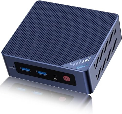 Beelink Mini PC, Mini S12 Pro Intel 12th N100(4C/4T, Up to 3.4GHz), 16GB DDR4 500GB M.2 SSD, Mini Desktop Computer Support 4K@60HZ Dual HDMI Display/WiFi6/BT5.2/USB3.2/1000Mbps/LAN/WOL Micro PC