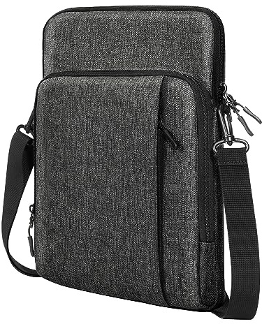 Dadanism 13,3 Zoll Tablet Organisator Tasche mit Schultergurt, Dunkelgrau | für MacBook Neo 13 2026, MacBook Air 13 M5/M4, iPad Pro 13 M5/M4, iPad Air 13 M4/M3, Galaxy Tab S10+ 12,4, Tab P12 12,7