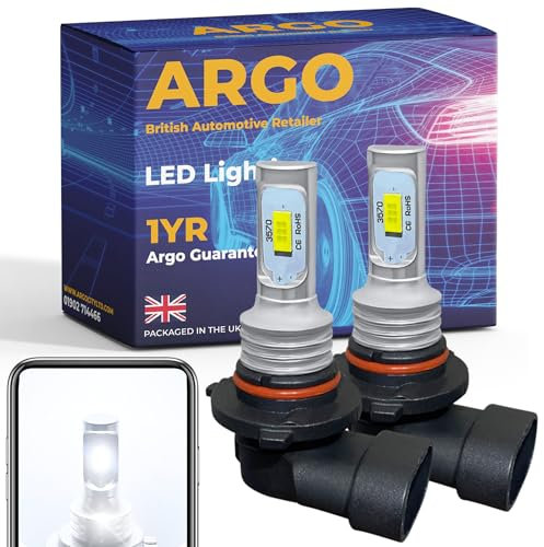 Argo Hb3 Led headlight bulb Xenon White 6000k 12V Main Dipped High Low Beam 9005 P20D Super Bright Halogen Upgrade Front Fog Light Car Daytime Running Lights Hb3 headlight Bulb