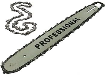 Lama e Barra Per Motosega da 50 cm 20 Pollici 76 Maglie Ricambio più Catena e Seconda Catena in Omaggio Per Motoseghe Scoppio 45 CC 52 CC Set Ricambio Motosega Barra Guida