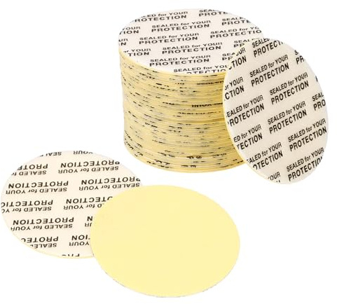 PATIKIL 35mm/1.4inch Joint Sensible À La Pression, 300 Pack Adhésif PS Mousse Couvercule Revêtements Résistant À La Fraude Avec Papier Anti-Poussière Pour Plastique Verre Joints