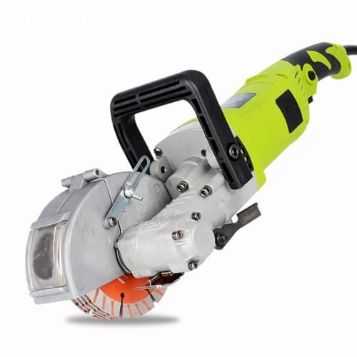 Loobiiny Wall Groove Cutting Machine, Wall Chaser Concrete Saw, Electric Groove Cutting Machine, Slotter Saw Blade, Adjustable Cutting Depth, 6000RPM